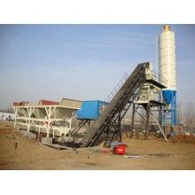 小型商混站首選，hzs60型水泥攪拌站